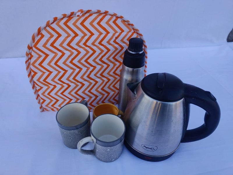 Malan Bai Mandala Tea Cozy Cover Hand Block Winter Tea Cozy Cotton Tea Kettle Warmer Pot Cover Hot Coffee Cover Handamde Kitchen Décor Brand: Malan Bai - Image 2