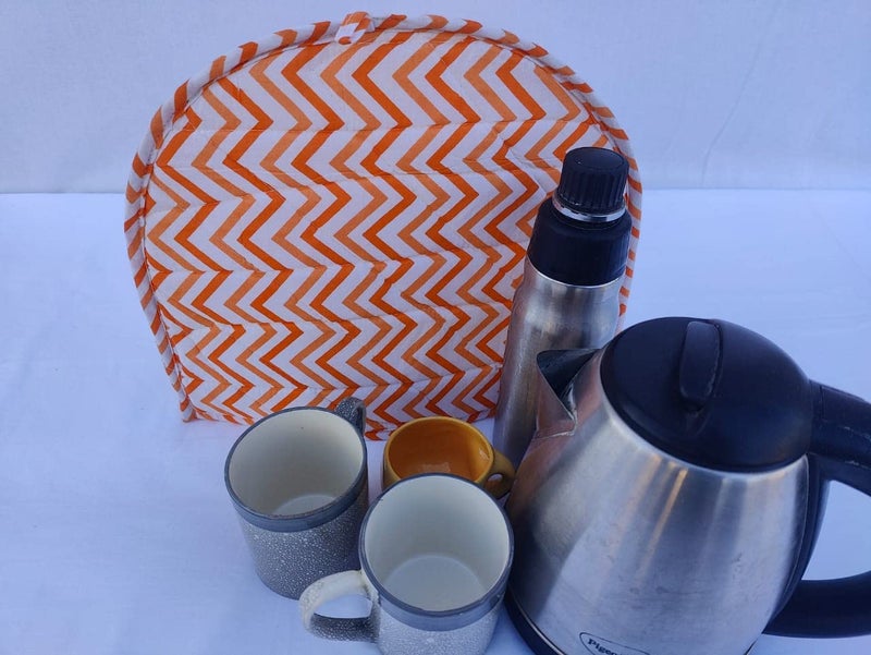 Malan Bai Mandala Tea Cozy Cover Hand Block Winter Tea Cozy Cotton Tea Kettle Warmer Pot Cover Hot Coffee Cover Handamde Kitchen Décor Brand: Malan Bai - Image 4