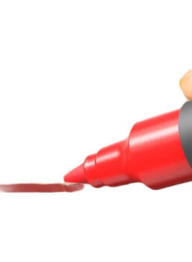 Deli Double-Ended Thick Marker Pen 1.5Mm/5.7Mm For Logistics, Express Delivery, Office Signing, Student Stationery, Teaching, Meetings, 10 Pens/Box, Red, S555 - Image 3