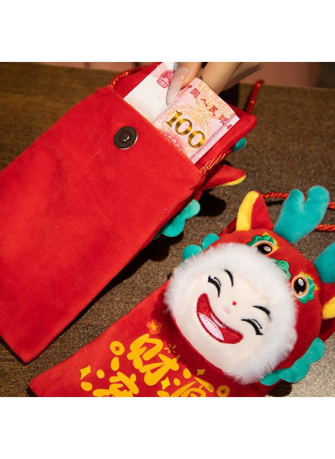 Dragon Year Mascot Fulongwa Plush Toy Doll Red Envelope Pendant Doll Zodiac Year Gift Logo-Specifications:35cm Fulongwa Male And Female Baby Mix And Match One Weight 0.225kg  - Image 5