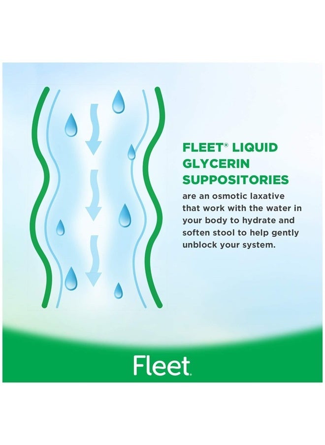 Fleet - Liquid Glycerin Suppositories for Adult Constipation, 4 Suppositories, 7.5 ml (Pack of 3) - Image 1