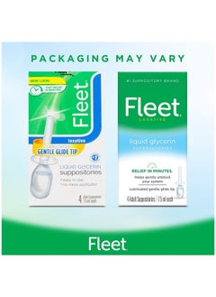 Fleet Liquid Glycerin Suppositories for Adult Constipation, 4 Suppositories, 7.5 ml (Pack of 3)  - Image 2