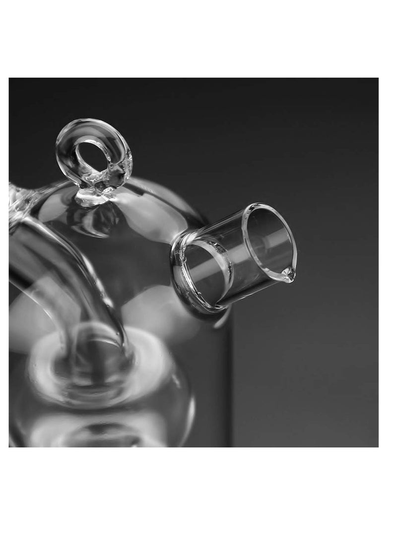 Barakah Olive Oil and Vinegar Dispenser Cruet Bottles, 2 in 1 Transparent Glass Oil Bottle, Dual Glass Oil Dispenser Bottles for Kitchen Cooking Container - Image 4