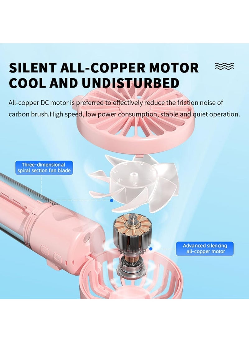 General - Handheld Fan, Rechargeable Mist Handheld Fan, Portable Mini Mist Fan Multi-Purpose, 4 Speed and 20ml Mist and 90° Foldable USB Personal Water Fan, Suitable for Travel Office Outdoor - Image 1