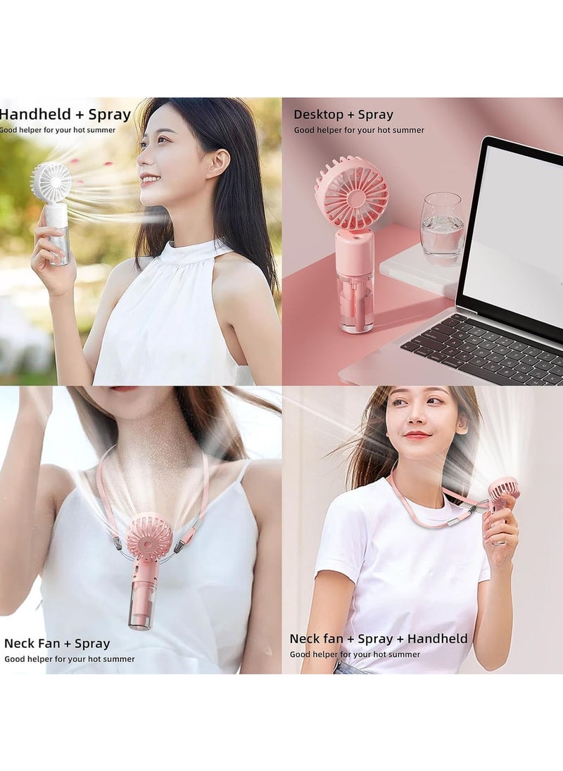 General - Handheld Fan, Rechargeable Mist Handheld Fan, Portable Mini Mist Fan Multi-Purpose, 4 Speed and 20ml Mist and 90° Foldable USB Personal Water Fan, Suitable for Travel Office Outdoor - Image 1