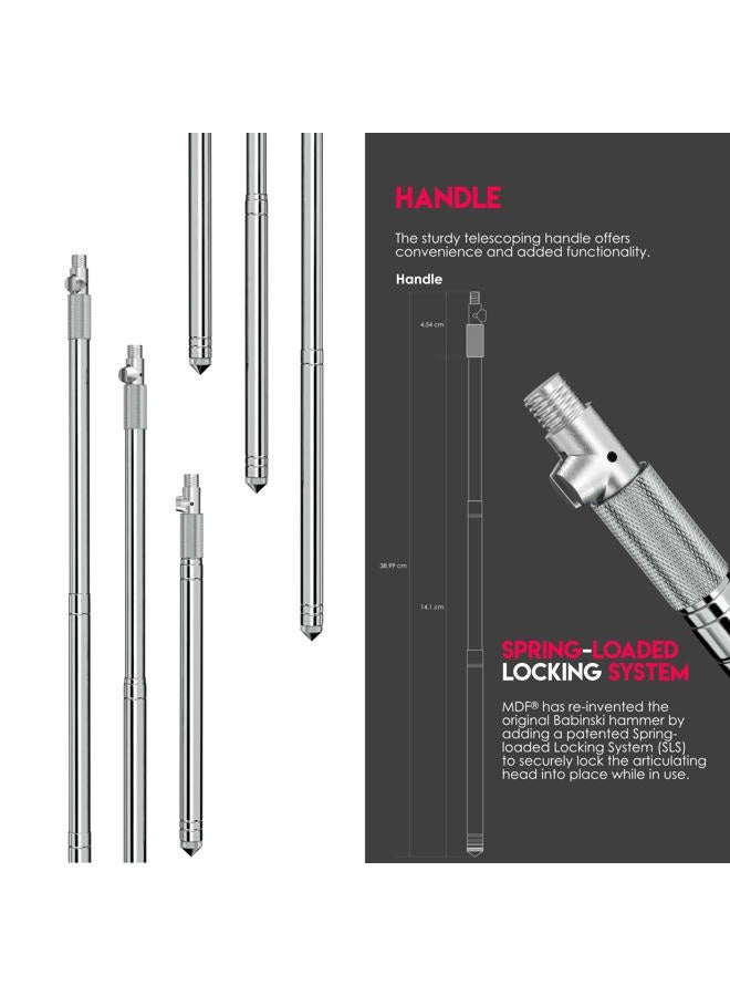 MDF Instruments Babinski Telescoping 2.0 Neurological Reflex Hammer with Built-in Brush - Black (MDF535XT-11) - Image 5