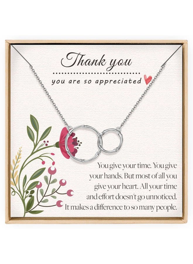 Annamate 925 Sterling Silver Necklace for Women, Thank You Gift, Teacher Appreciation Gift - Image 1