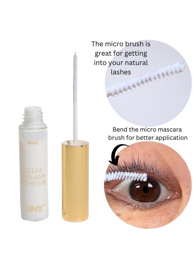 Linx DIY Lash Glue with Micro Mascara Wand 2-5 Day Lash Hold (Clear) - Image 4