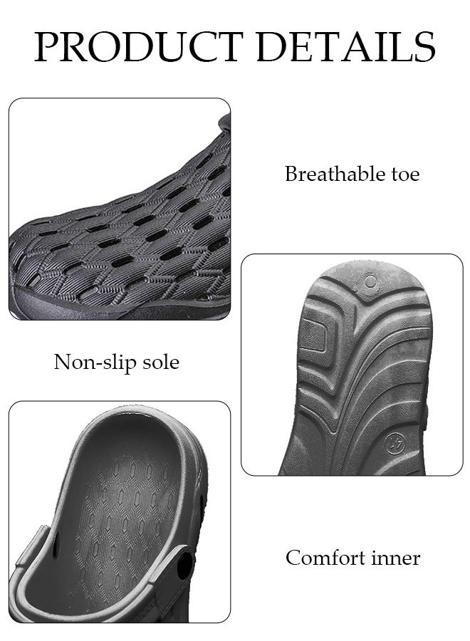 DUNISO Unisex Adult Clog Sandals Summer Sandals Lightweight Slide Sandal with Non-slip Soles Thick Sole Beach Slipper Breathable Slip-on Sandal House Flat Slipper for Pool Beach Yard Kitchen Shower - Image 3