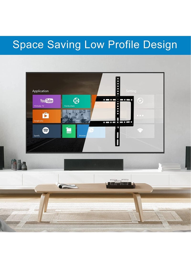 TV Wall Mount 26-60 Inches Ultra Strong Slim Fixed TV Bracket Heavy Duty Ultra Super Strong 50KG TV Wall Mount with Wall Fixing Kit for Flat Curved Screen TV LED, LCD OLED and Plasma 50Kg - Image 4