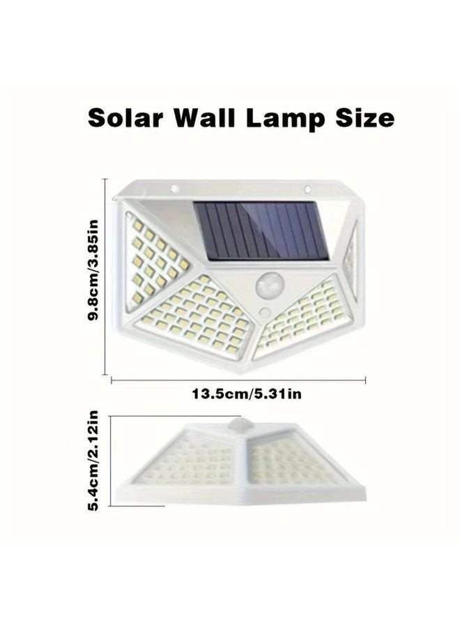 White Solar Wall Light With PIR Motion Sensor IP65 Waterproof Outdoor Garden - Image 3