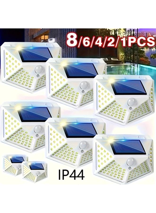 White Solar Wall Light With PIR Motion Sensor IP65 Waterproof Outdoor Garden - Image 2