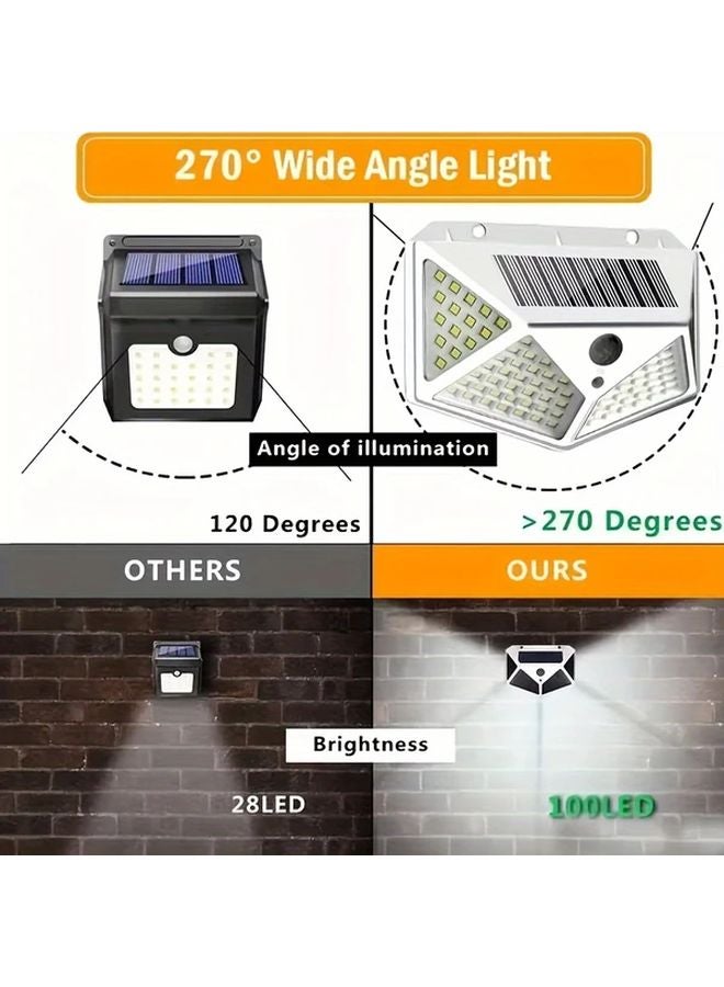 White Solar Wall Light With PIR Motion Sensor IP65 Waterproof Outdoor Garden - Image 5