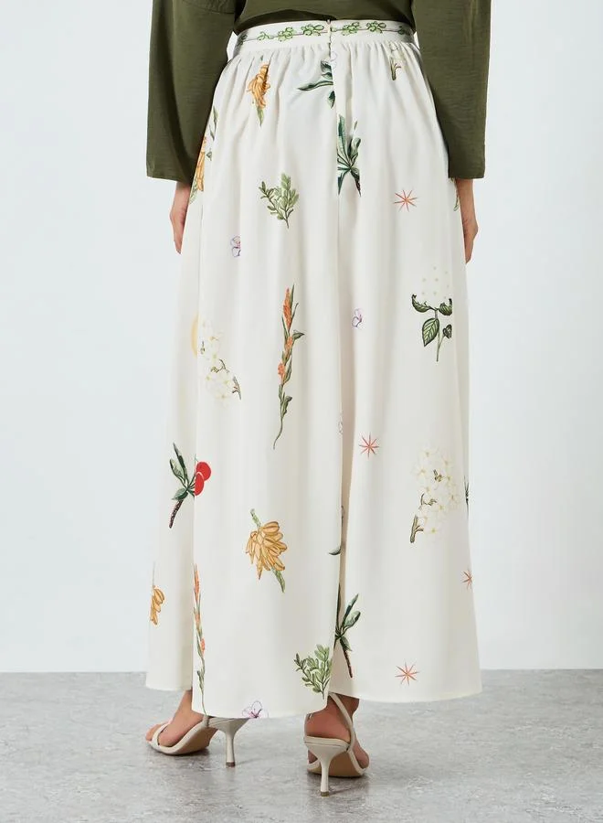 Take Two  Women Floral Print A-Line Maxi Skirt for Women | Best Price UAE