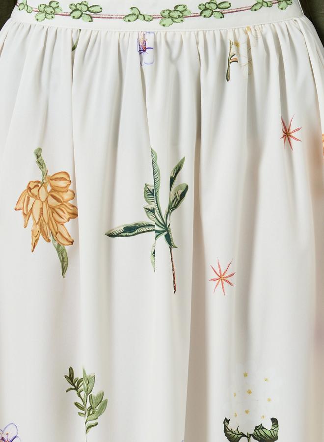 Take Two Women Floral Print A-Line Maxi Skirt - Image 3