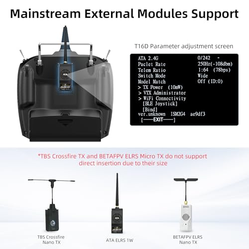 Radiolink T16D 16 Channels RC Transmitter and R16F Telemetry Receiver MultiProtocol and Voice Broadcast Support RC Radio Remote for Drone Airplane Car Boat and More Mode 2 Left Throttle - Image 5