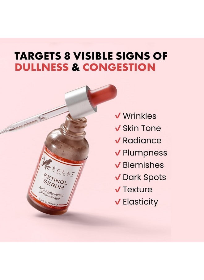 Eclat Skincare Retinol Serum for Face - 2.5% Resurfacing Retinol Serum - Dark Spot Scar Treatment Serum Retinol Face Serum Ordinary Serum Retin A Anti Wrinkle Serum Retnol Facial Retinol Serum  - Image 3