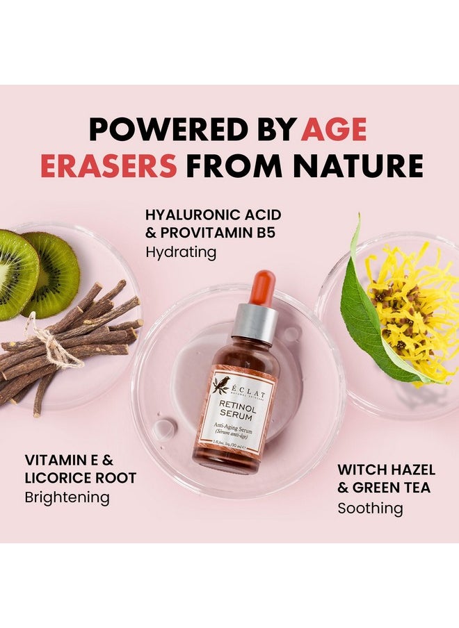 Eclat Skincare Retinol Serum for Face - 2.5% Resurfacing Retinol Serum - Dark Spot Scar Treatment Serum Retinol Face Serum Ordinary Serum Retin A Anti Wrinkle Serum Retnol Facial Retinol Serum  - Image 4