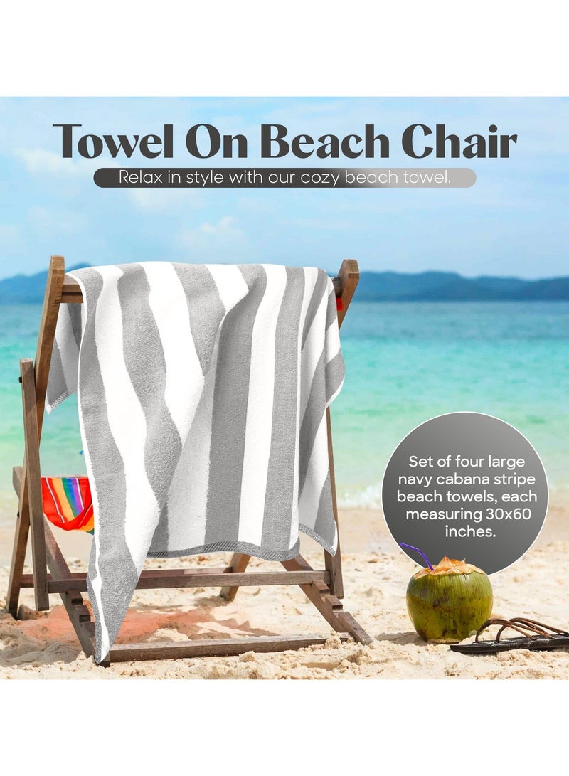 Bliss Casa 76×160 cm Large Beach Towel – Rich Cotton, Soft, Quick-Dry, Absorbent & Sand-Resistant. Ideal oversized towel for beach, pool, travel & outdoor use - Image 5