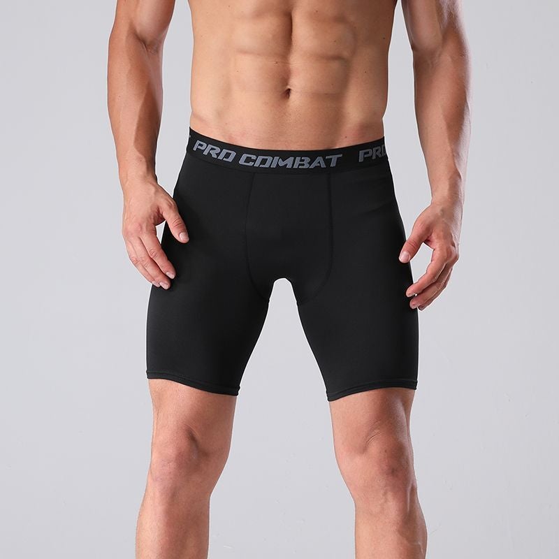 Tight Sports Fitness Pants Men'S Swimming Trunks Anti-Exposure Boxer Anti-Embarrassment Men'S And Women'S High-Elastic Three-Point Leggings - Image 1