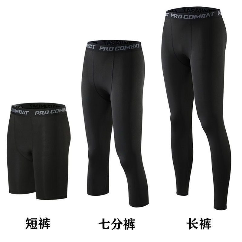 Tight Sports Fitness Pants Men'S Swimming Trunks Anti-Exposure Boxer Anti-Embarrassment Men'S And Women'S High-Elastic Three-Point Leggings - Image 2