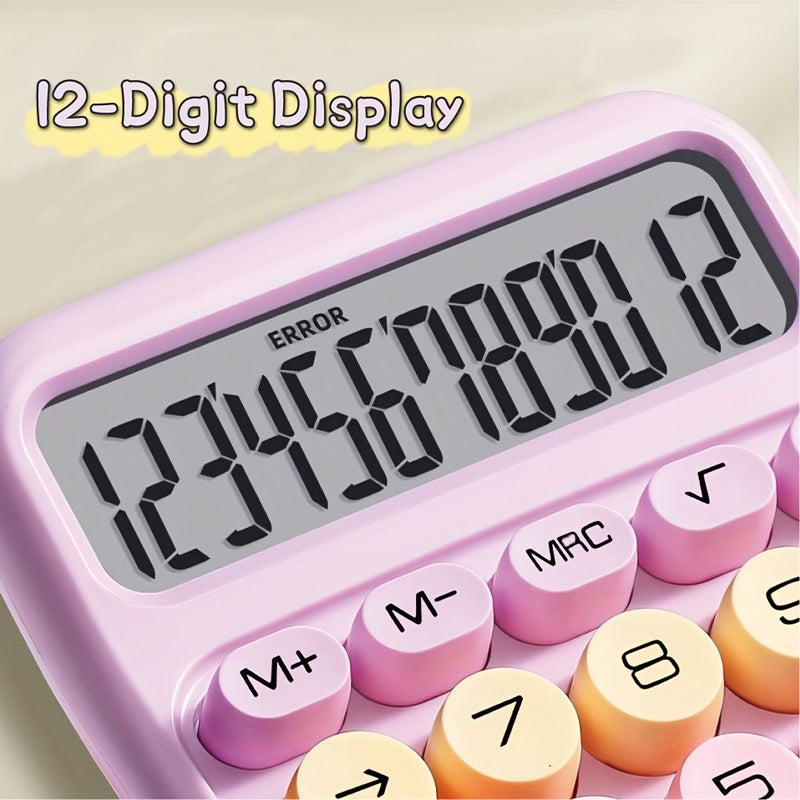 Dopamine Calculator Blue Colorful Mechanical Keypad Tactile Clicky Experience Convenient For School Office Finance Desktop Adorable Compact - Image 3