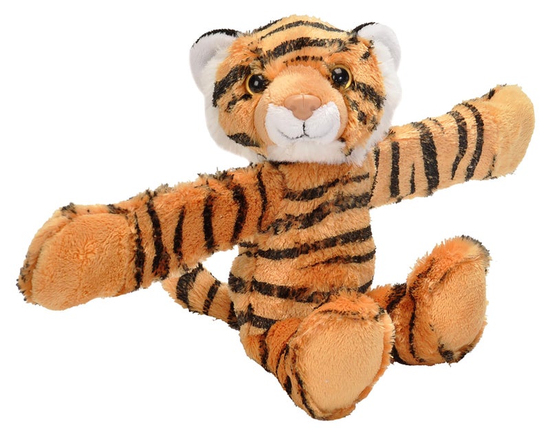 Wild Republic Huggers, Tiger Plush Toy, Slap Bracelet, Stuffed Animal, Kids, 8 inches
