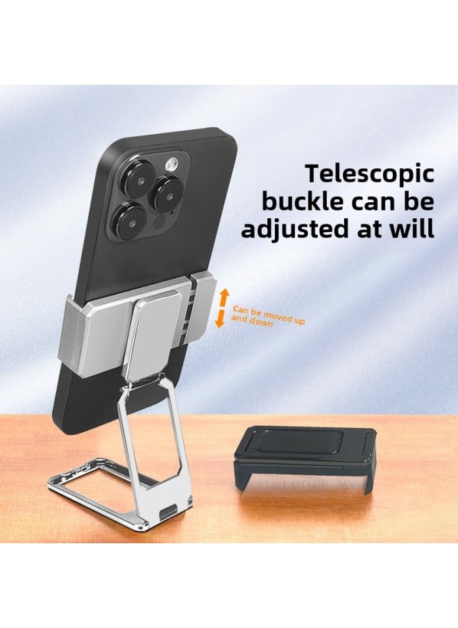 Generic - Folding Back Stick Double Ring Ring Mobile Phone Bracket Telescopic Buckle Horizontal And Vertical Adjustment Bracket Back Clip Spot Wholesale-Color:B4 Back Sticker Bracket [rose Gold] - Image 1