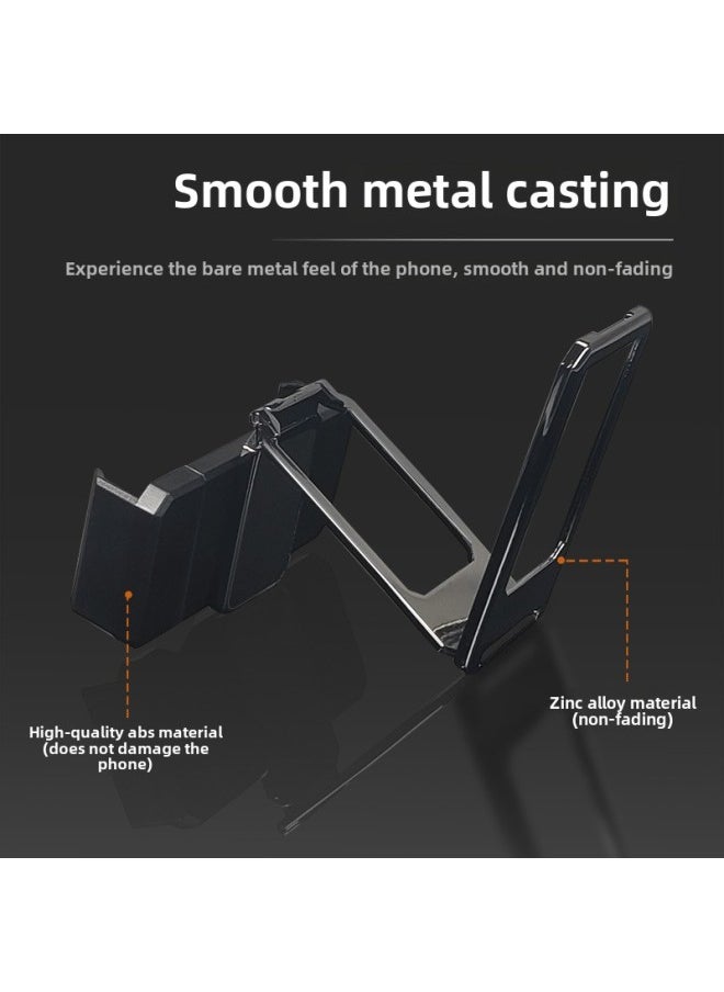 Generic - Folding Back Stick Double Ring Ring Mobile Phone Bracket Telescopic Buckle Horizontal And Vertical Adjustment Bracket Back Clip Spot Wholesale-Color:B4 Back Sticker Bracket [rose Gold] - Image 1