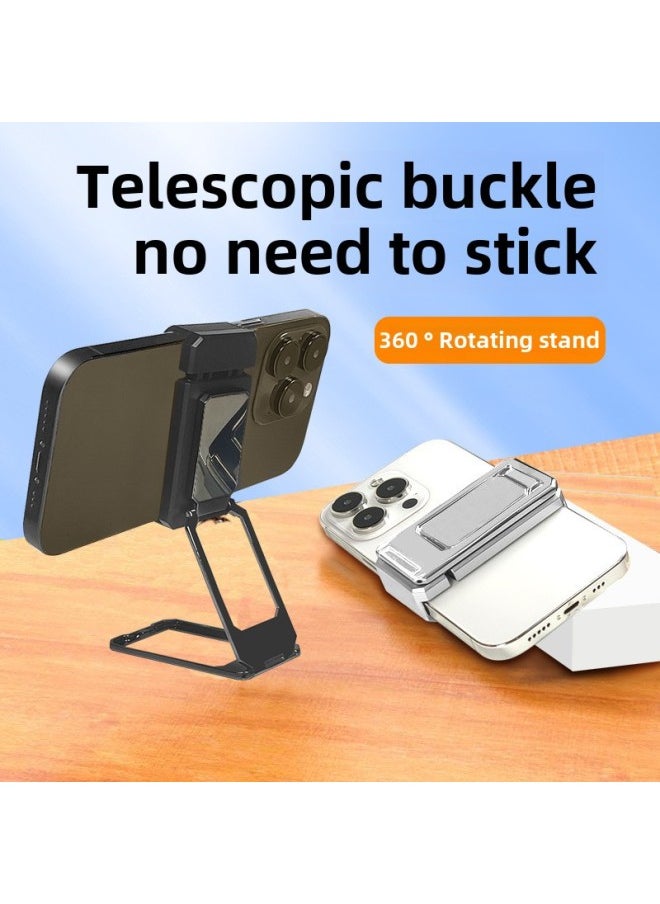 Generic - Folding Back Stick Double Ring Ring Mobile Phone Bracket Telescopic Buckle Horizontal And Vertical Adjustment Bracket Back Clip Spot Wholesale-Color:B4 Back Sticker Bracket [rose Gold] - Image 1