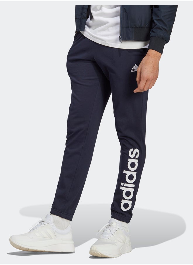 Adidas - Essentials Single Jersey Tapered Elasticized Cuff Logo Joggers - Image 1