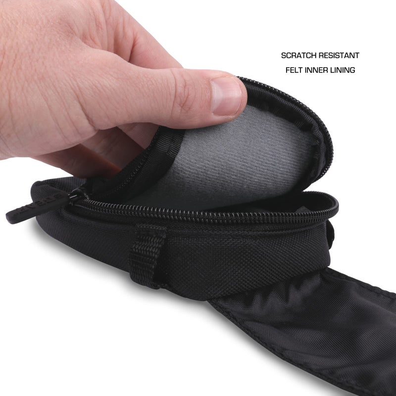 USA Gear Point Shoot Camera Case Compatible with Nikon Coolpix, Canon Powershot Elph 180, Canon G7 X Mark iii, and more - Small Digital Camera Case with Shoulder Strap, Belt Loop, Pocket for SD Card - Image 5