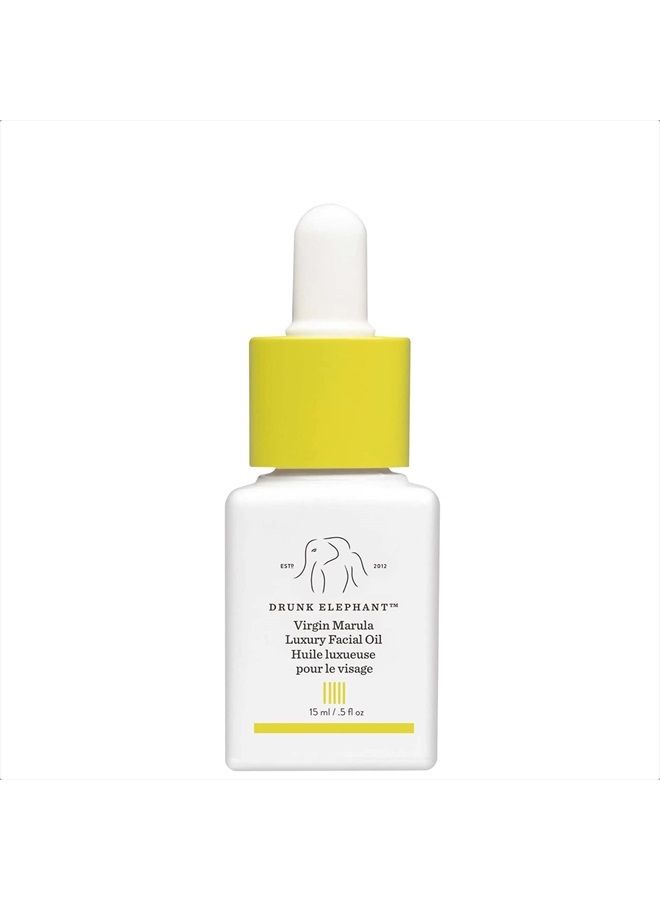 Drunk Elephant Virgin Marula Luxury Facial Oil - Vegan Anti-Aging Skin Care and Face Moisturizer (15 mL / 0.5 Fl Oz) - Image 1