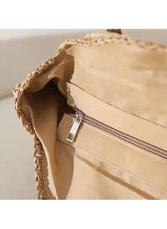 KUYING New Minimalist Circular Single Shoulder Grass Woven Bag Woven Bag  - Image 4