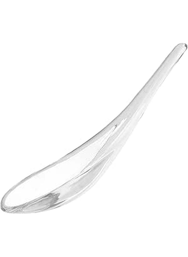 Heat Resistant Transparent Glass Soup Spoon for Kitchen Household Restaurant Use - Image 1