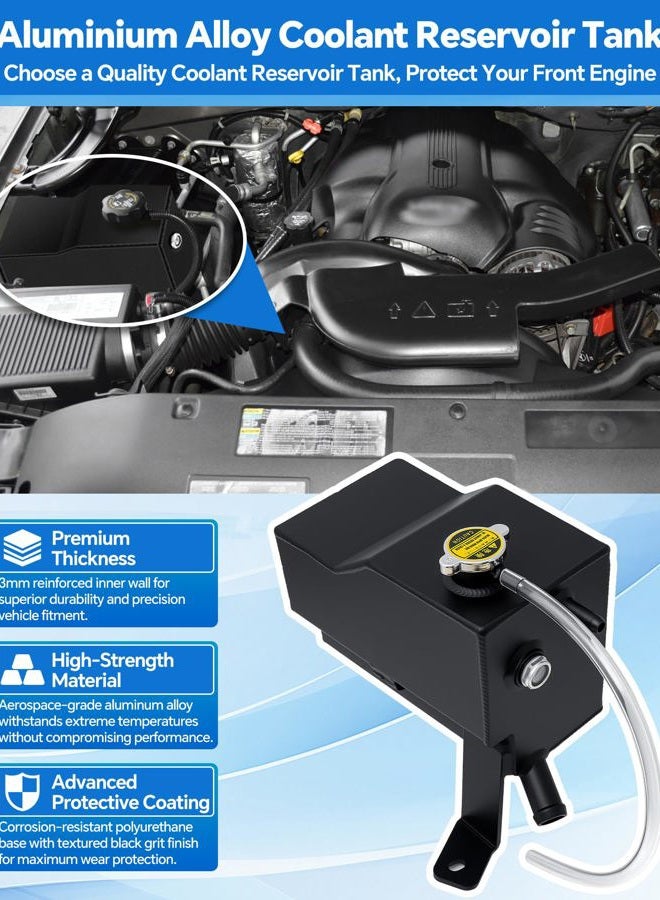 Quixofiber Aluminium Alloy 15203949 Coolant Overflow Recovery Reservoir Tank with Sensor Compatible with Chevrolet Silverado 1500 2500 3500, Suburban, Tahoe & GMC Sierra, Yukon & Cadillac Escalade - Image 4