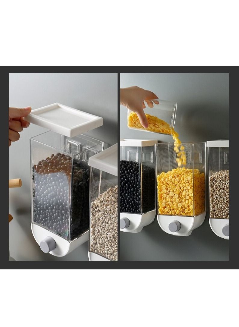 EMZJ Wall mounted 1500 ml Dry Food Cereal Dispenser Container Rice Storage Box Grain Tank Kitchen XQ-021 - Image 2