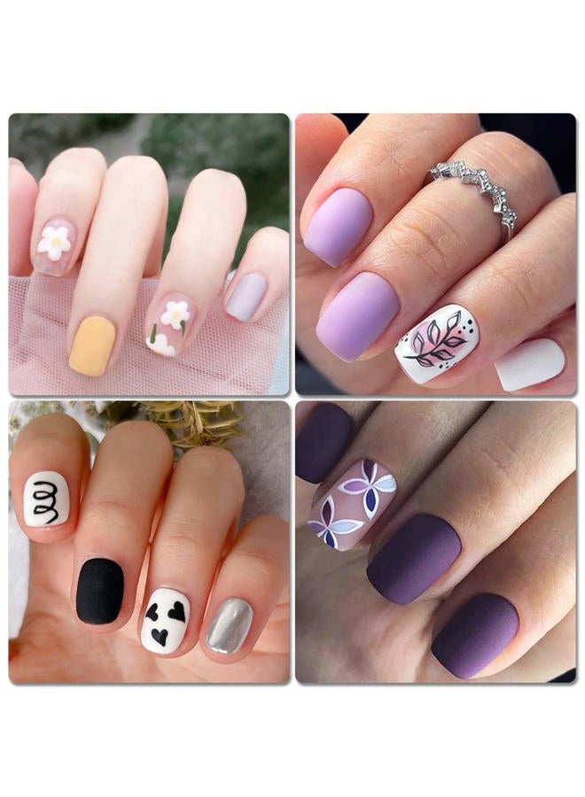 LuckForever 360pc Kids Press on Nails Matte Short Square Fake Acrylic Nails Tips Full Cover French Colored Artificial Fingernails Manicure Decor for Kids Girls Women Nail Design - Image 5