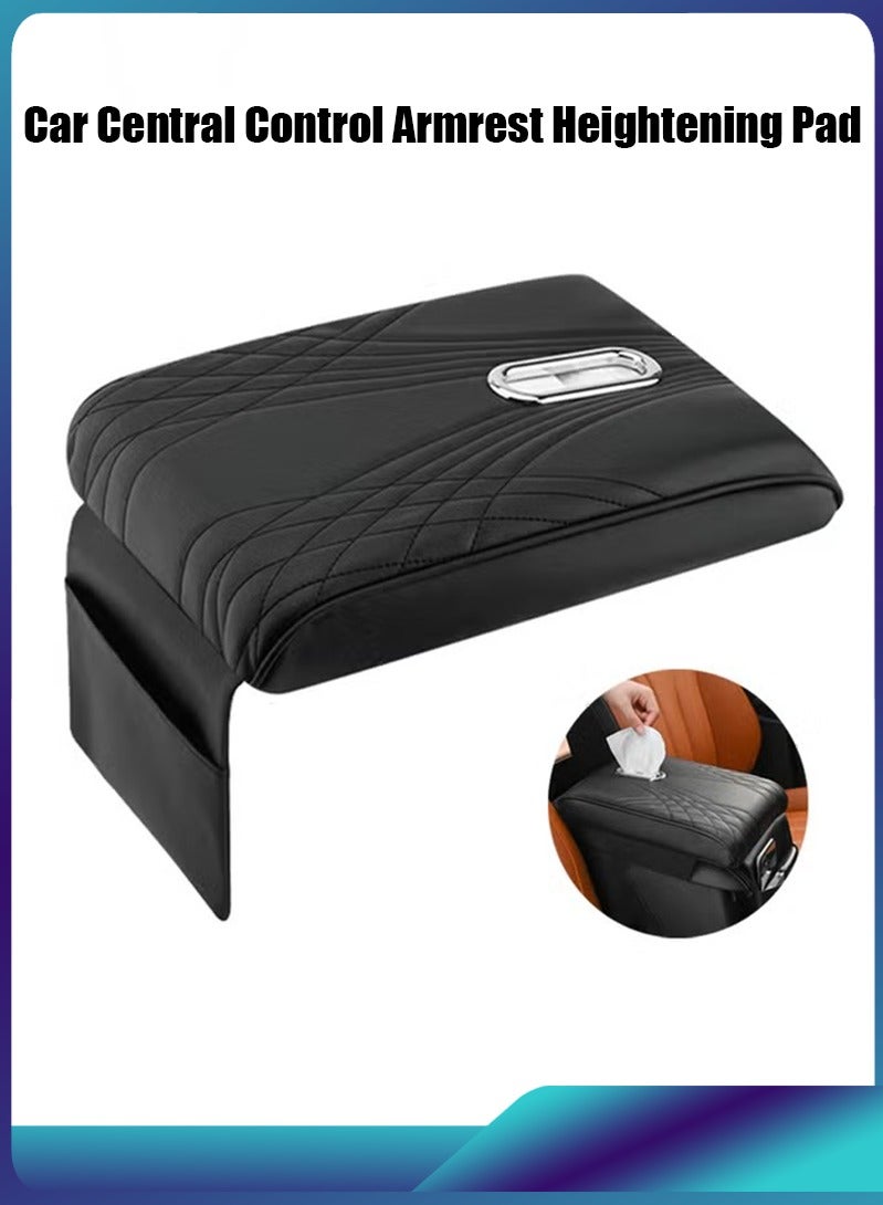 Car Armrest Cushion, Central Control Armrest Box,Car Armrest Storage Box,Soft and Comfortable, Protects,Suitable for Most Vehicle,(Black) - Image 1