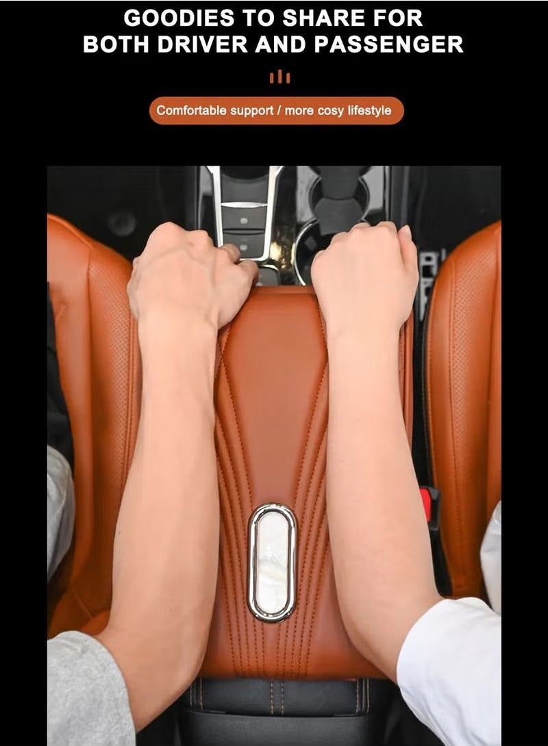 Car Armrest Cushion, Central Control Armrest Box,Car Armrest Storage Box,Soft and Comfortable, Protects,Suitable for Most Vehicle,(Black) - Image 5