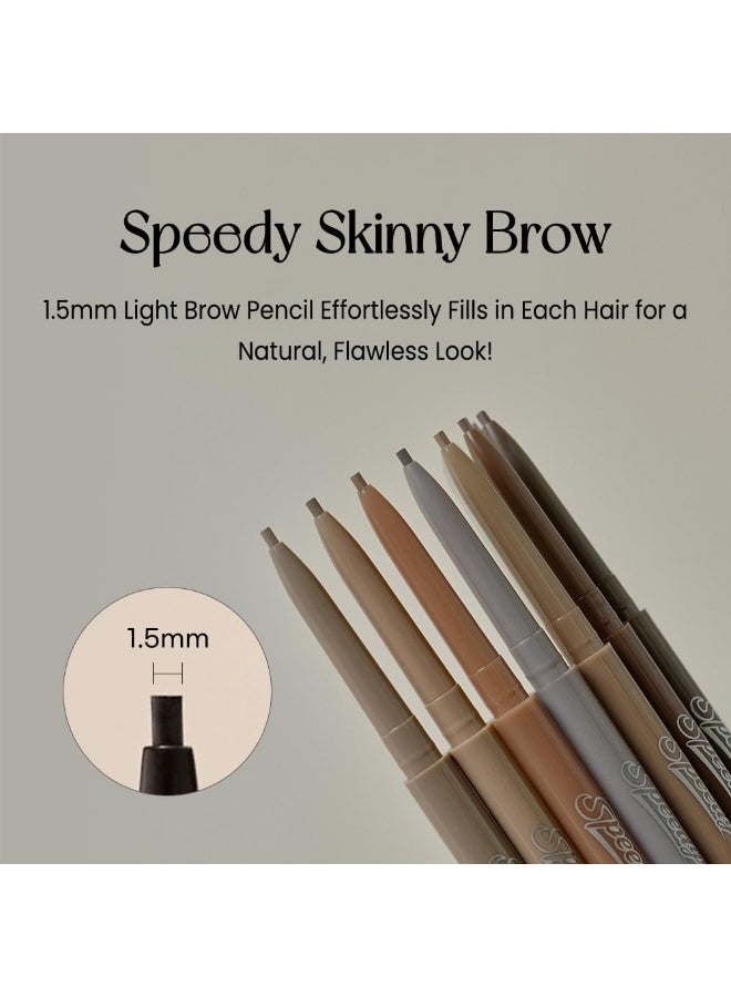 PERIPERA Speedy Skinny Brow 09 Taupe Brown,1.5mm Precise Eyebrow Pencil, Dual-Sided Fine Tip Shades, Define Fills Brow Make up, K Beauty, Korean Make-up - Image 3