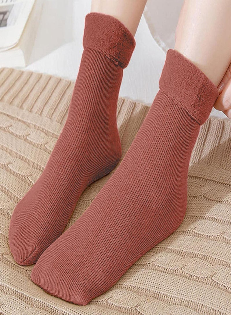 GGOOT Warm Winter Socks,Velvet Thermal Socks For Winter - Womens Warm Socks Thick Warm Thermal Socks For Cold Winter With Bright And Lovely Colors - Image 4
