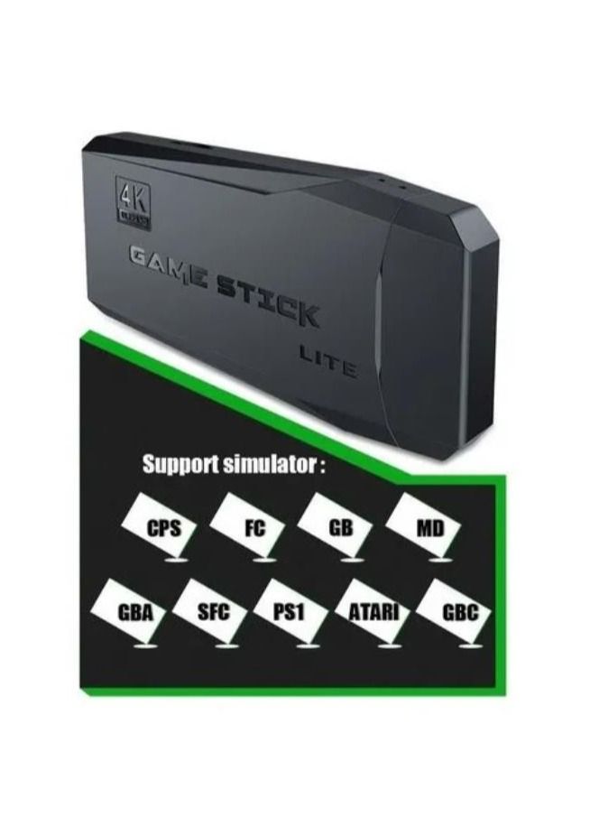 وحدة تحكم ألعاب الفيديو اللاسلكية Hdmi 64 جيجابايت مع 10000 لعبة - Image 4