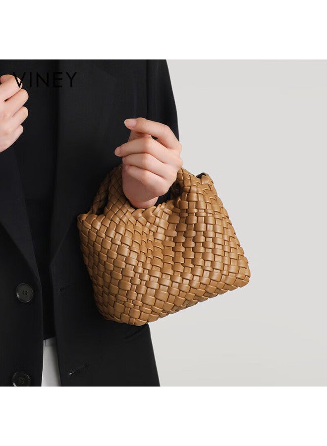 Viney Woven Bag Women's Fashion Crossbody Basket Bag Handbag Birthday Gift High-end Feeling For Girlfriend Wife - Image 2