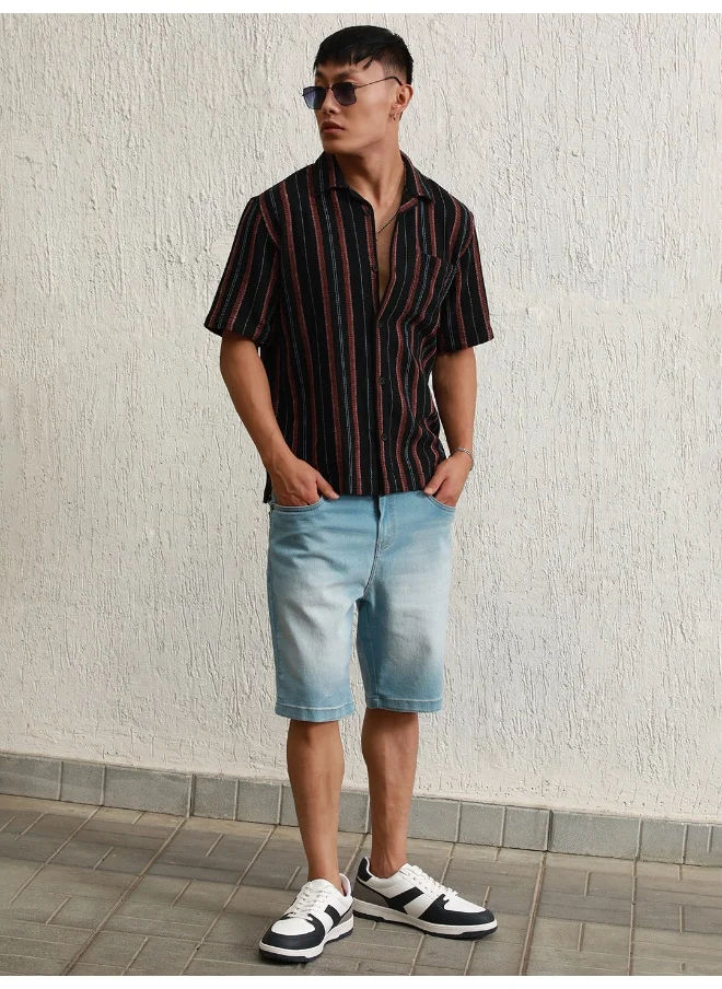 هوبرهولمي Men Multicolor Shirts - Oversized Fit for a Casual and Relaxed Look