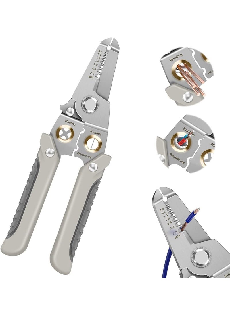 Shipline - Shipline 6 in 1 Multifunctional Wire Strippers Special Wire Stripper for Electrician Multifunction Wire Plier Tool Wire Stripping Tool and MultiFunction Hand ToolWire Looping Pliers - Image 1
