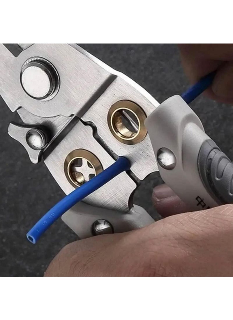Shipline - Shipline 6 in 1 Multifunctional Wire Strippers Special Wire Stripper for Electrician Multifunction Wire Plier Tool Wire Stripping Tool and MultiFunction Hand ToolWire Looping Pliers - Image 1