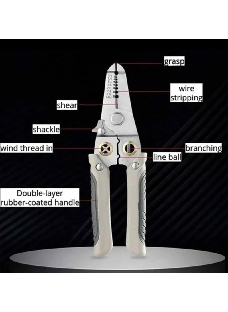 Shipline - Shipline 6 in 1 Multifunctional Wire Strippers Special Wire Stripper for Electrician Multifunction Wire Plier Tool Wire Stripping Tool and MultiFunction Hand ToolWire Looping Pliers - Image 1
