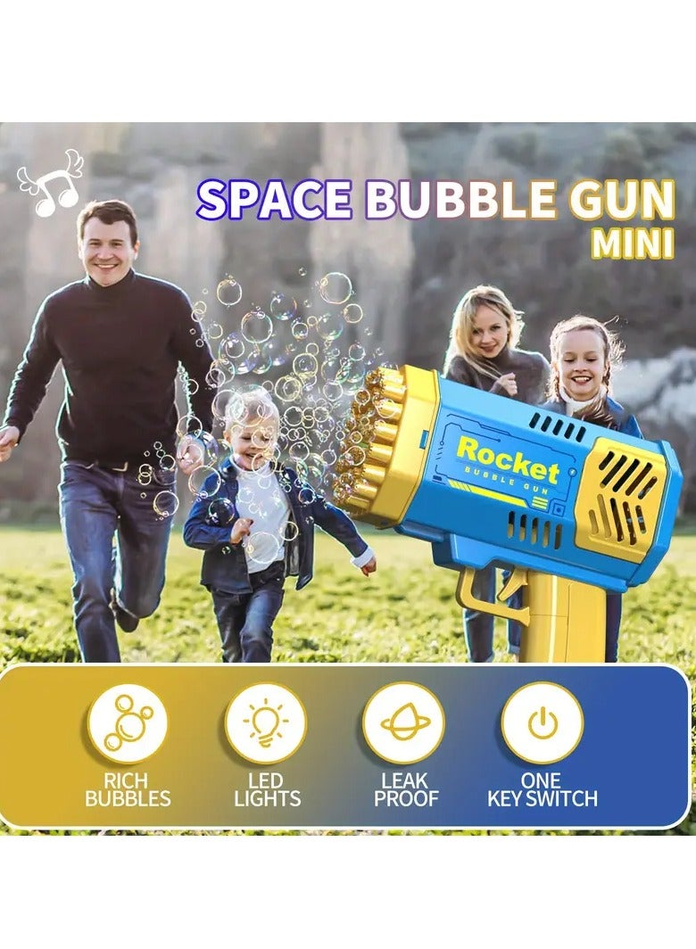 40-Hole Electric Bubble Gun – Handheld Automatic Bubble Machine with LED Lights – Fun Outdoor Party Toy for Boys & Girls – Available in Blue & Pink – Perfect for Birthdays, Gatherings, Halloween, Christmas & Summer Play (Bubble Solution & Batteries Not Included)  - Image 3