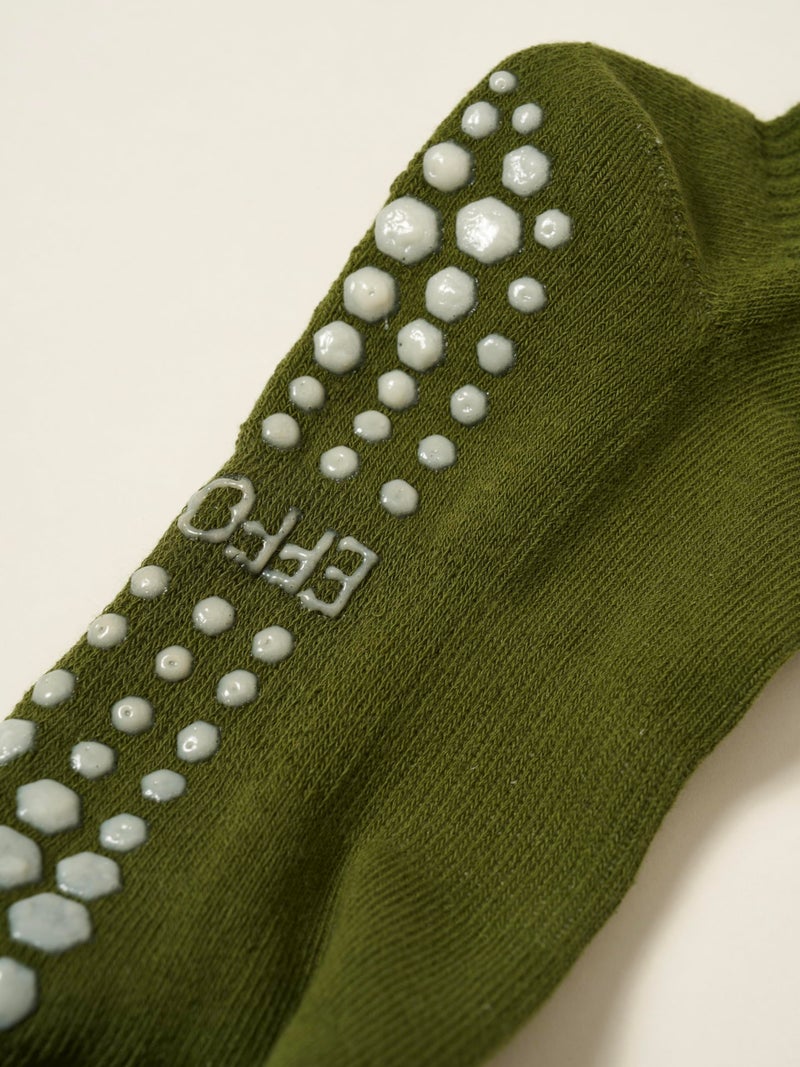 Shapes Studio Half Calf Grip Socks, Cute Fruit Pilates Socks, Ruffle Socks, Non-Slip for Barre Yoga (US, Numeric, 5, 10, Regular, Regular, Mushroom, Effortless Club) - Image 5